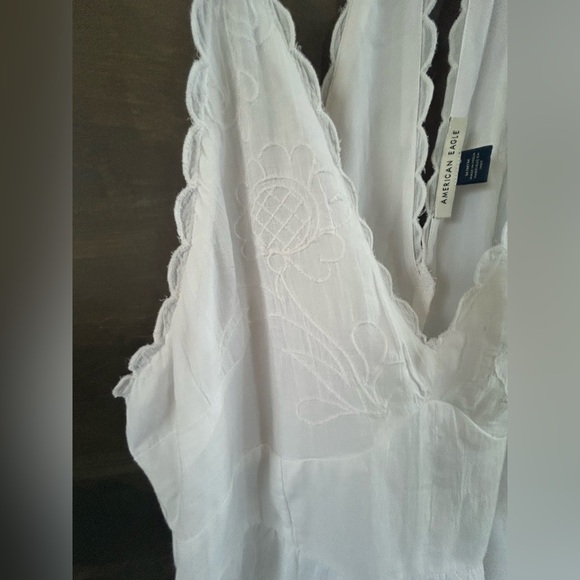 NWOT AE V-Neck Embroidered Midi Dress - Picture 3 of 14